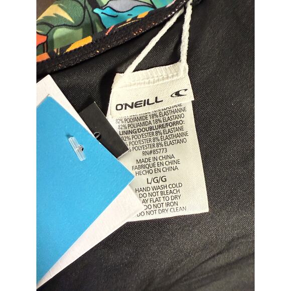 O'Neill Juniors Reina Women's Halter Cut-Out One-Piece Swimsuit Multi Large - Picture 10 of 11